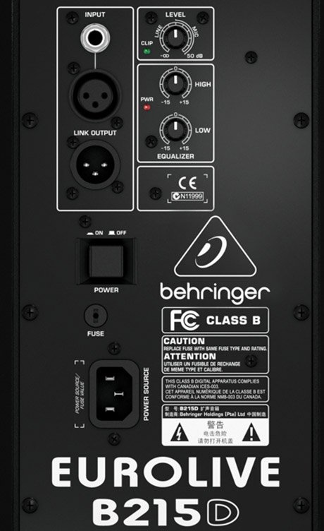 Behringer b215d sale replacement amp